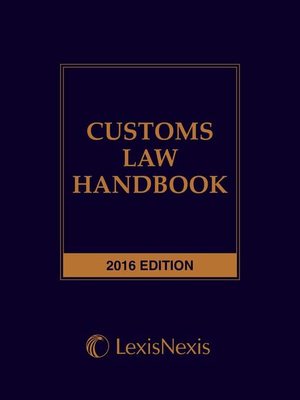 cover image of Customs Law Handbook